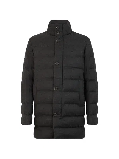 Herno Padded High-neck Coat In Gray