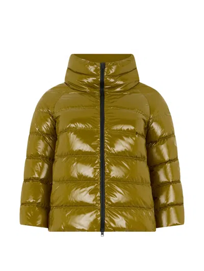 Herno Padded High-neck Jacket In Green