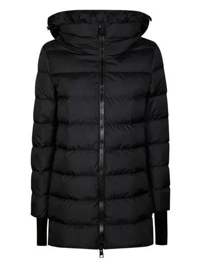 Herno Padded Hooded Coat In Black