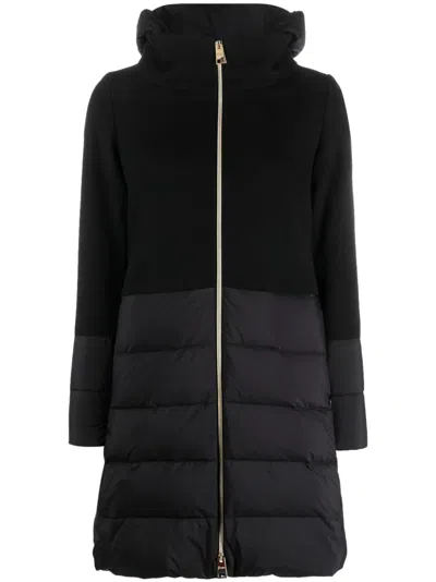 Herno Padded Hooded Coat In Black