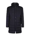 Herno Midnight Blue Polyester Down Jacket In Black