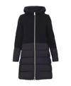 Herno Mix Fabric Medium Jacket In Black