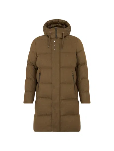 Herno Padded Hooded Coat In Brown