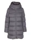 Herno Women Arendelle And New Lady Faux Fur A-shape Down Jacket In Gray