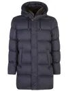 Herno Long Down Jacket In Grey