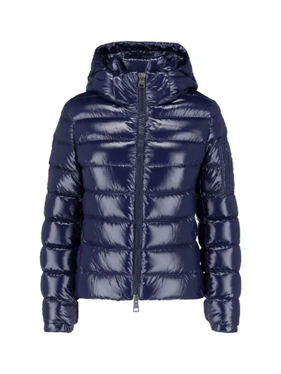 Herno Gepolsterte Daunenjacke Mit Kapuze In Blue