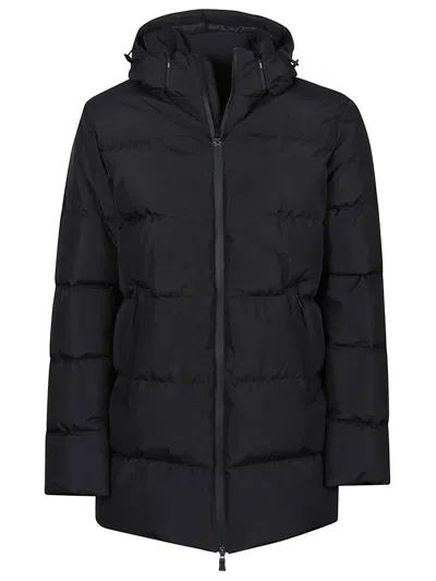 Herno Padded Hooded Down Jacket In Black
