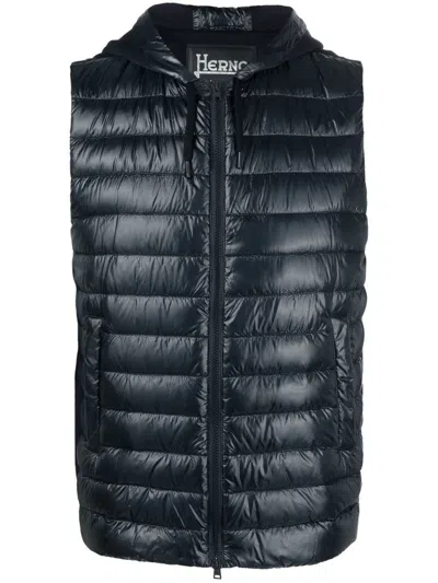 Herno Padded Hooded Gilet In 蓝色