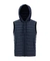 Herno Padded Hooded Gilet In Black