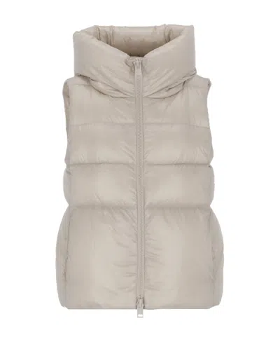 Herno Padded Hooded Gilet In Gold