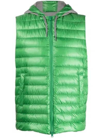 Herno Padded Hooded Gilet In Multi