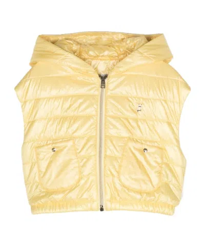 Herno Kids' Padded Hooded Gilet In Nude