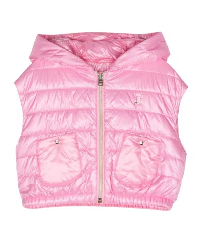 Herno Kids' Padded Hooded Gilet In Pink
