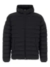 Herno Midnight Blue Stretch Nylon Jacket In Black