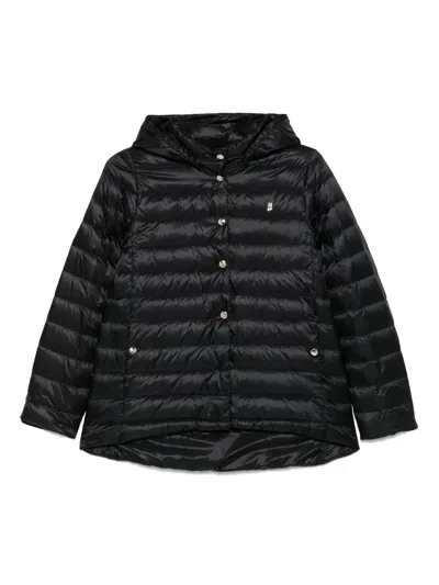 Herno Kids' Padded Hooded Jacket In Black