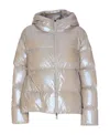 Herno Padded Hooded Jacket In Nude