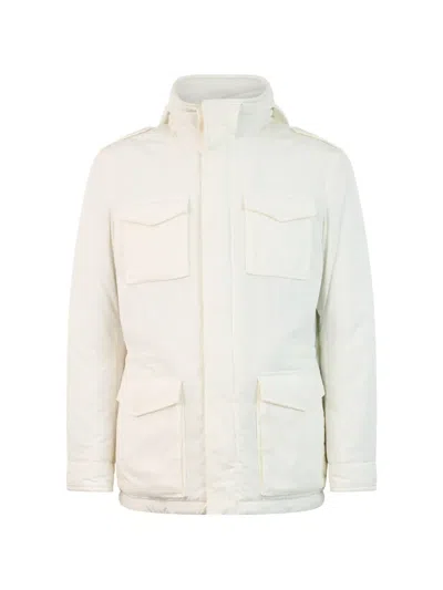 Herno Man Jacket White Size 44 Cotton