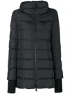 Herno Long Black Down Jacket With Hood In Nylon Woman