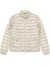 Herno Lightweight Padded Jacket With High Collar In Beige