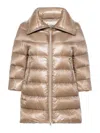 Herno Cleofe Medium Quilted Nylon Down Jacket In Beige
