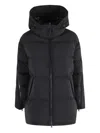 Herno Quilted Puffer Jacket With Removable Hood In Black