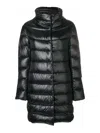 Herno Midi Quilted Down Jacket With High Neck In Black