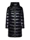 Herno Iconico Woman Puffer Midnight Blue Size 4 Polyamide In Black