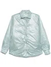 Herno Relaxed-fit Polyamide Jacket With Classic Collar In Blau