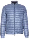 Herno Light Down Crewneck Jacket In Blue