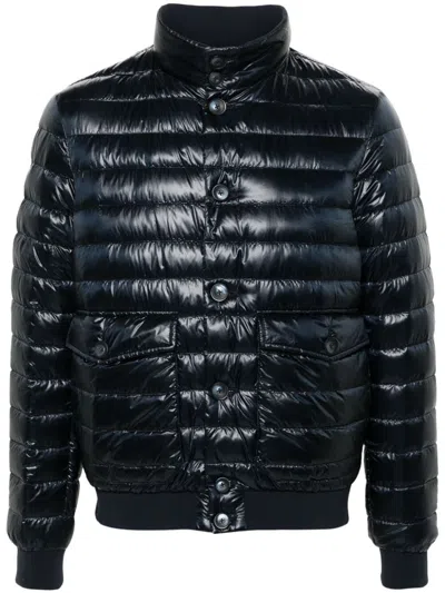 Herno High-neck Padded Jacket In Blue