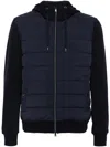 Herno Zip-up Hooded Down Jacket In Blue