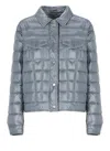 Herno Quilted Jacket With Chest Pockets In Blue