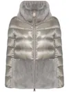Herno Down Jacket With Ecological Fur In Grey