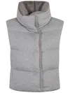 Herno Zipped High-neck Gilet In Grey