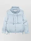Herno Padded Jacket High Collar Drawstring Hem In Blue