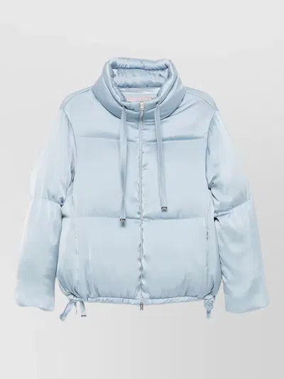 HERNO PADDED JACKET HIGH COLLAR DRAWSTRING HEM