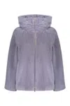 Herno Padded Jacket In Eco-fur In Purple