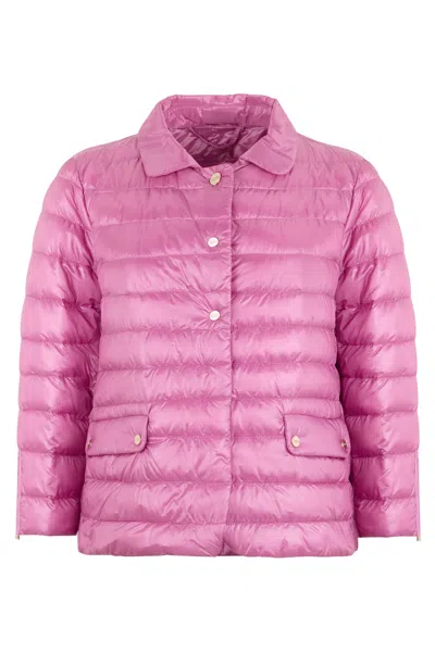 Herno Padded Jacket In Pink With A Minimal And Versatile Design