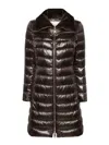 Herno Elisa Fur-trimmed Shell Coat In Marrón