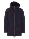 Herno New Impact Medium Weight Hooded Down Jacket In Black