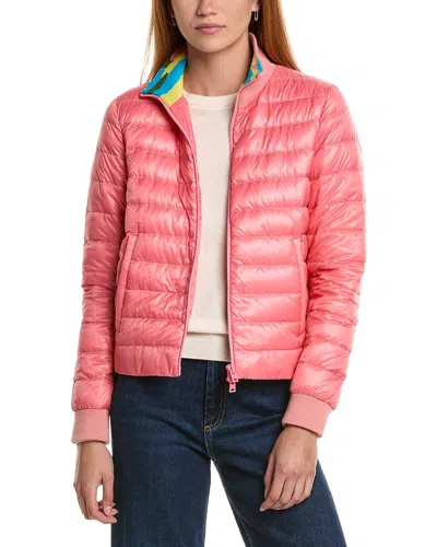 Herno Globe Padded Bomber Jacket In Pink