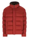 Herno Bomber Jacket In Arendelle And Faux Fur In Red