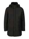 Herno Puffer Jacket With Knutted Collar In Black
