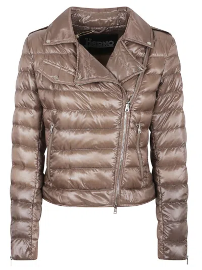 Herno Lightweight Down-filled Jacket With Silhouette In Brown