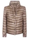Herno Reversible Down Padded Jacket With High Collar In Tortora Chantilly
