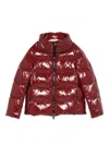 Herno Shiny Cape Down Jacket Coats Bordeaux In Brown