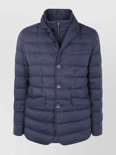 HERNO PADDED JACKET WITH FRONT POCKETS AND NOTCHED LAPELS