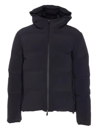 Herno Padded Jacket With Hood In Blue