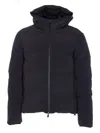 Herno Down Jacket With Hood And Quilted Pattern In Blue