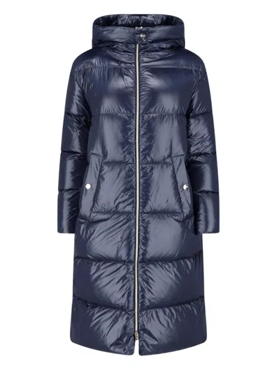 Herno Padded Jacket With Hood In Blue